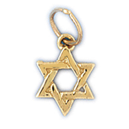 14K GOLD JEWISH CHARM - STAR OF DAVID #9212