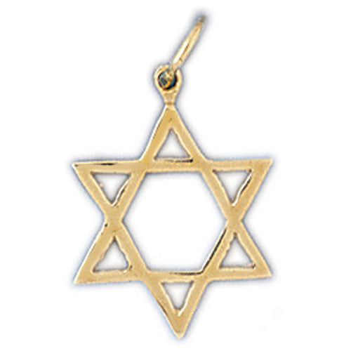 14K GOLD JEWISH CHARM - STAR OF DAVID #9213