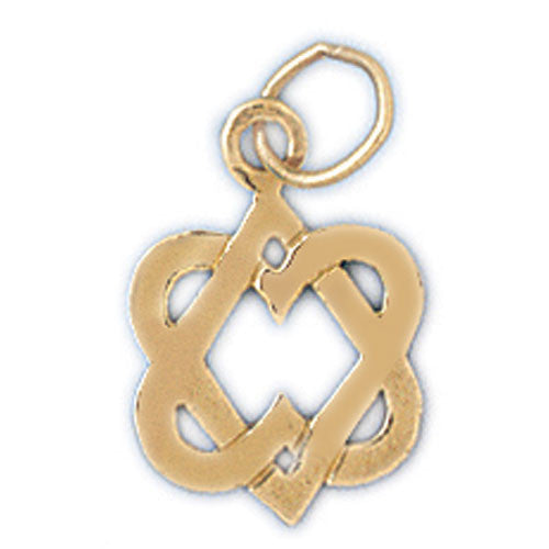 14K GOLD JEWISH CHARM - STAR OF DAVID #9215