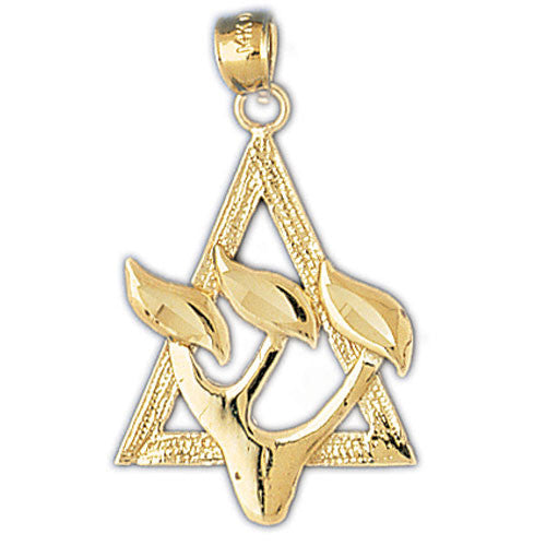 14K GOLD JEWISH CHARM - STAR OF DAVID #9216