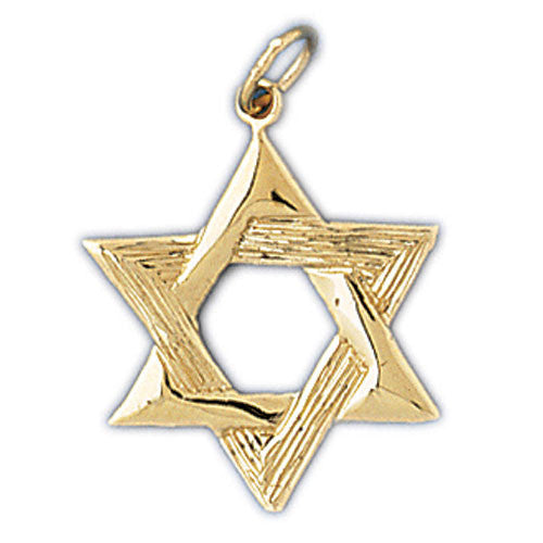 14K GOLD JEWISH CHARM - STAR OF DAVID #9217