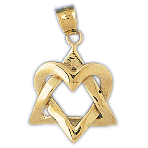 14K GOLD JEWISH CHARM - STAR OF DAVID #9218