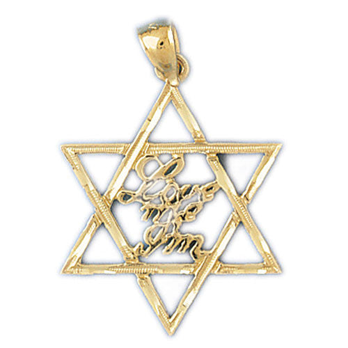 14K GOLD JEWISH CHARM - STAR OF DAVID #9219