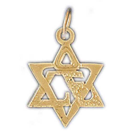 14K GOLD JEWISH CHARM - STAR OF DAVID #9221
