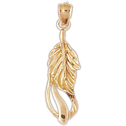 14K GOLD LEAF CHARM #6773
