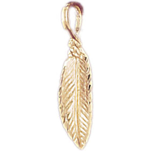14K GOLD LEAF CHARM #6777