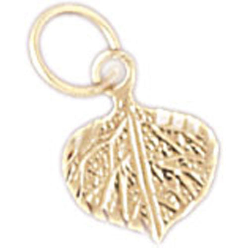 14K GOLD LEAF CHARM #6778