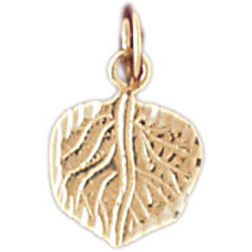 14K GOLD LEAF CHARM #6779