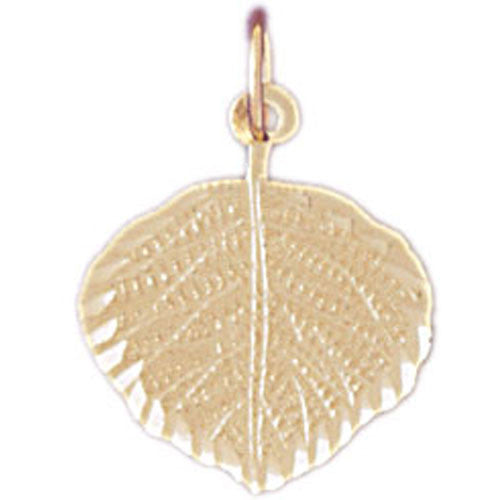14K GOLD LEAF CHARM #6781