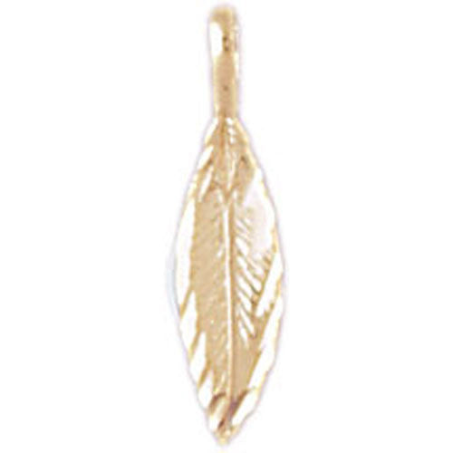 14K GOLD LEAF CHARM #6786