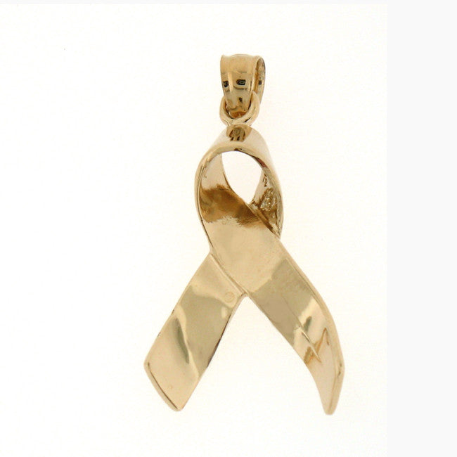 14K GOLD MEDICAL CHARM - AIDS AWARENESS RIBBON #6497