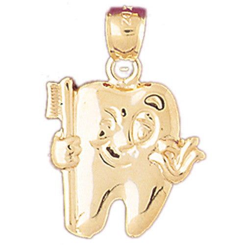 14K GOLD MEDICAL CHARM - HAPPY TOOTH #4749