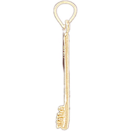14K GOLD MEDICAL CHARM - TOOTH BRUSH #4754