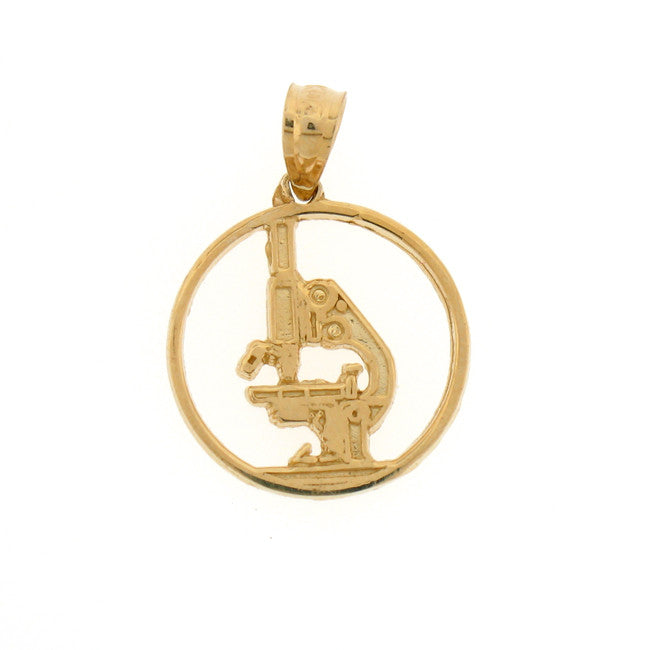 14K GOLD MICROSCOPE CHARM #6292