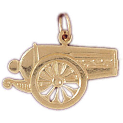 14K GOLD MILITARY CHARM - CANNON #4514
