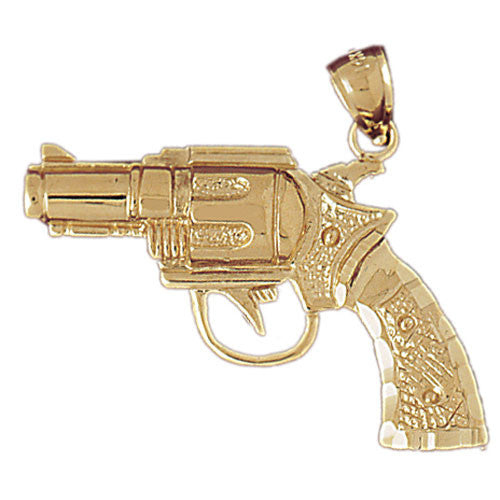 14K GOLD MILITARY CHARM - GUN #4521
