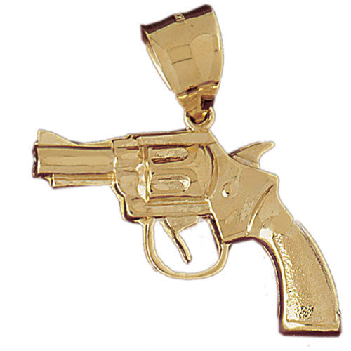 14K GOLD MILITARY CHARM - GUN #4522
