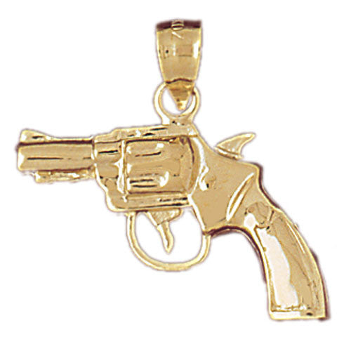 14K GOLD MILITARY CHARM - GUN #4525