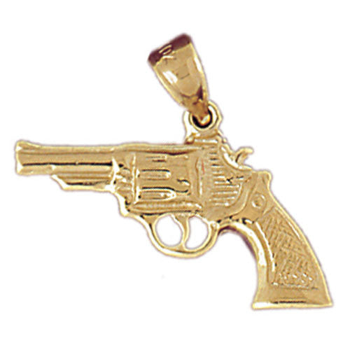 14K GOLD MILITARY CHARM - GUN #4526