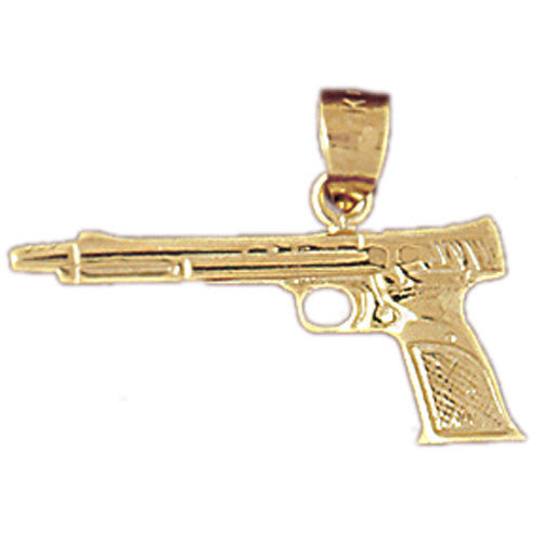 14K GOLD MILITARY CHARM - PISTOL #4531