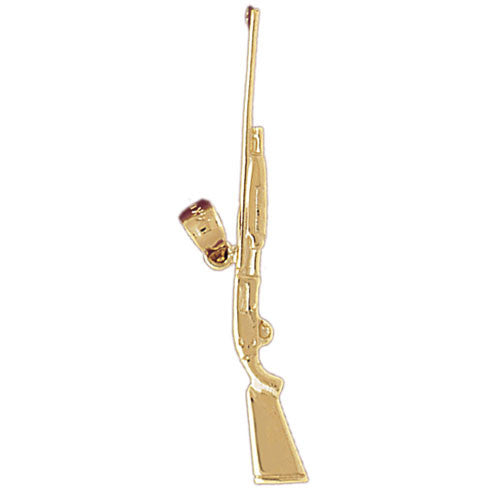 14K GOLD MILITARY CHARM - RIFLE #4535