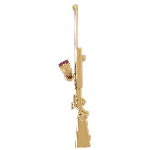 14K GOLD MILITARY CHARM - RIFLE #4536