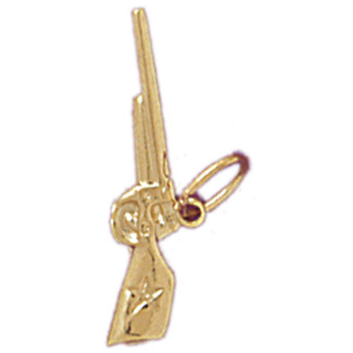 14K GOLD MILITARY CHARM - RIFLE #4541