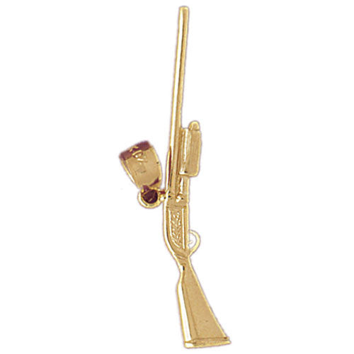 14K GOLD MILITARY CHARM - SHOT GUN #4537