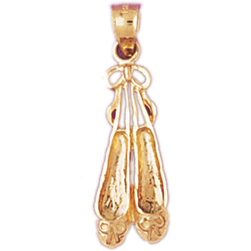 14K GOLD MISCELLANEOUS CHARM - BALLERINA SHOE #6112