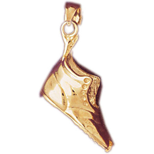 Golden Charms 14K Yellow Gold Shoes Charms Chain Pendants