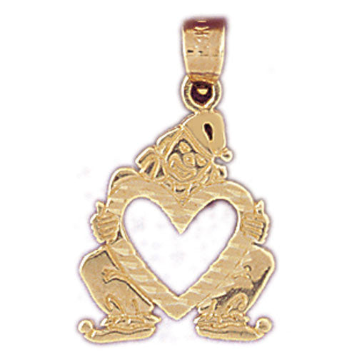14K GOLD MISCELLANEOUS CHARM - CLOWN #6055