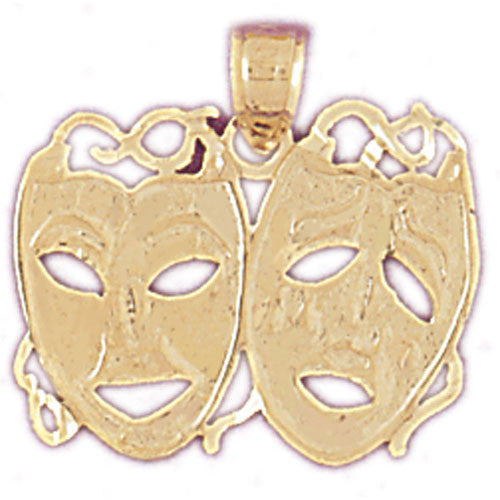 14K GOLD MISCELLANEOUS CHARM - DRAMA MASK #6093
