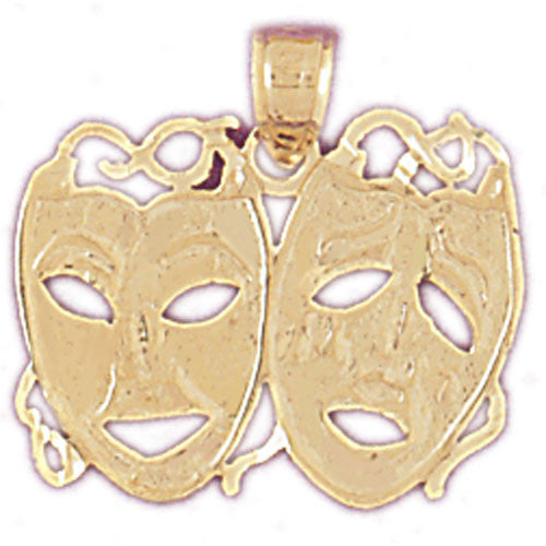 14K GOLD MISCELLANEOUS CHARM - DRAMA MASK #6093