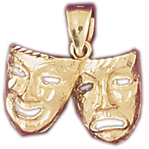 14K GOLD MISCELLANEOUS CHARM - DRAMA MASK #6095