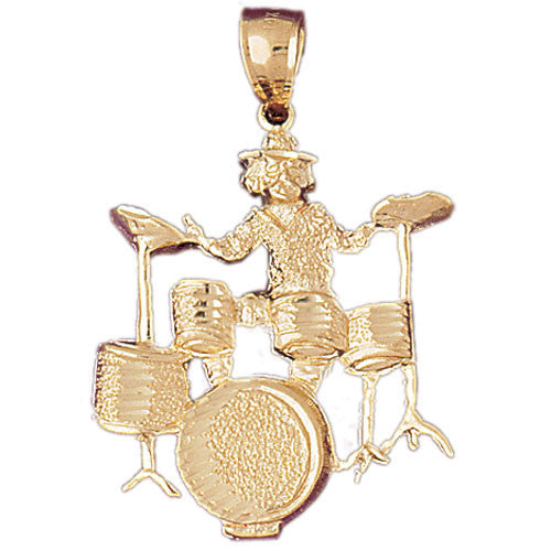 14K GOLD MUSIC CHARM - DRUM SET #6232