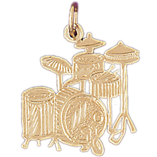 14K GOLD MUSIC CHARM - DRUM SET #6233