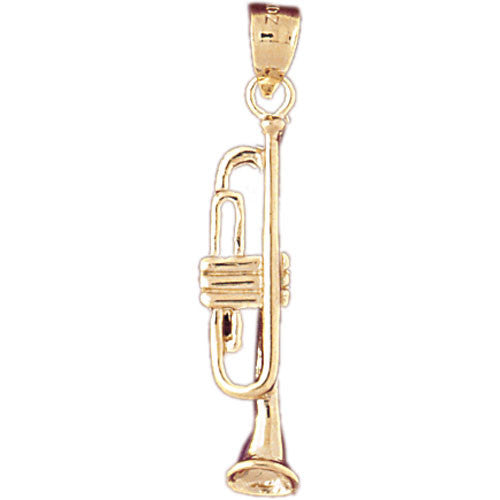 14K GOLD MUSIC CHARM - FRENCH HORN #6174