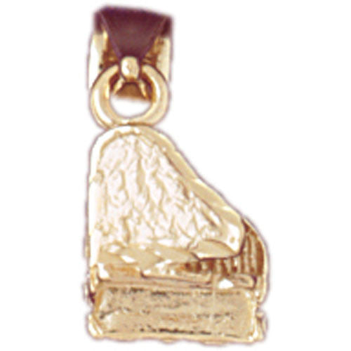 14K GOLD MUSIC CHARM - GRAND PIANO #6189