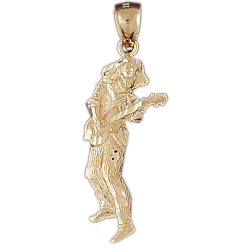 14K GOLD MUSIC CHARM - GUITARIST #6212