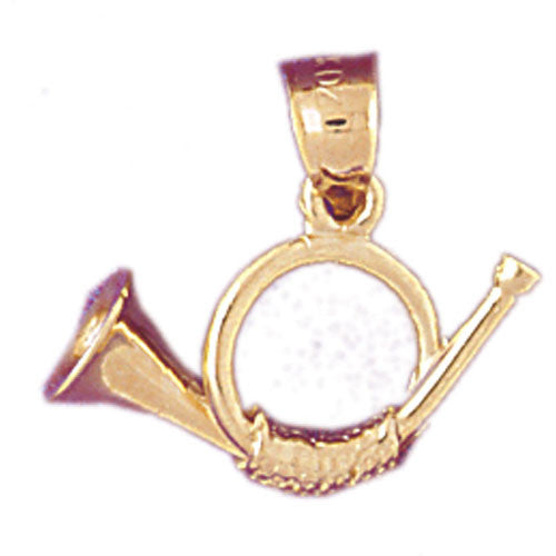 14K GOLD MUSIC CHARM - HORN #6178
