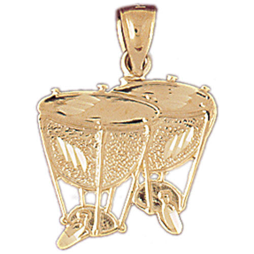 14K GOLD MUSIC CHARM - KETTLEDRUM #6234