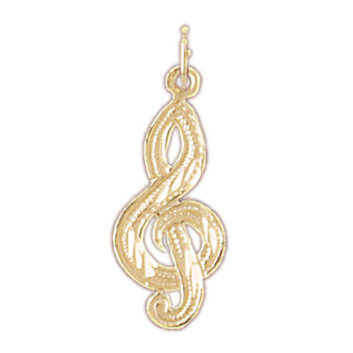 14K GOLD MUSIC CHARM - MUSICAL CLEF SIGN #6267