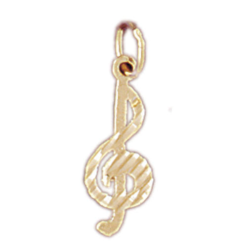 14K GOLD MUSIC CHARM - MUSICAL CLEF SIGN #6269