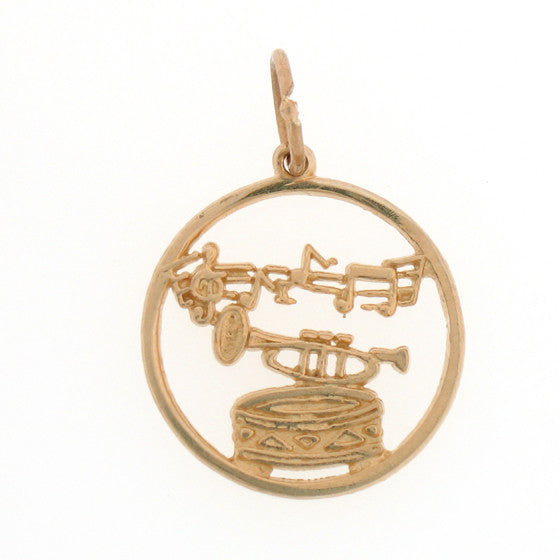14K GOLD MUSIC CHARM - MUSICAL NOTES #6305