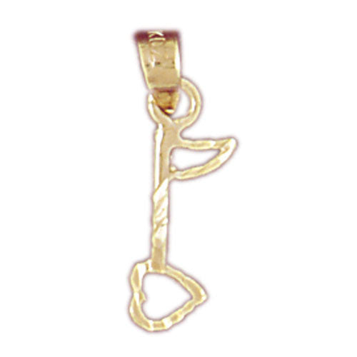 14K GOLD MUSIC CHARM - NOTE #6275