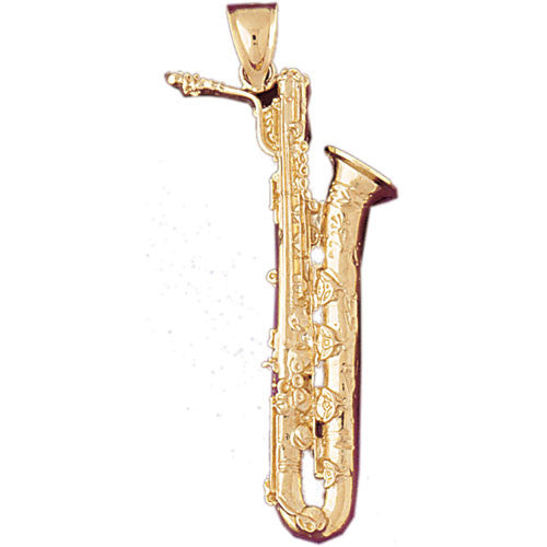 14K GOLD MUSIC CHARM - SAXOPHONE #6157