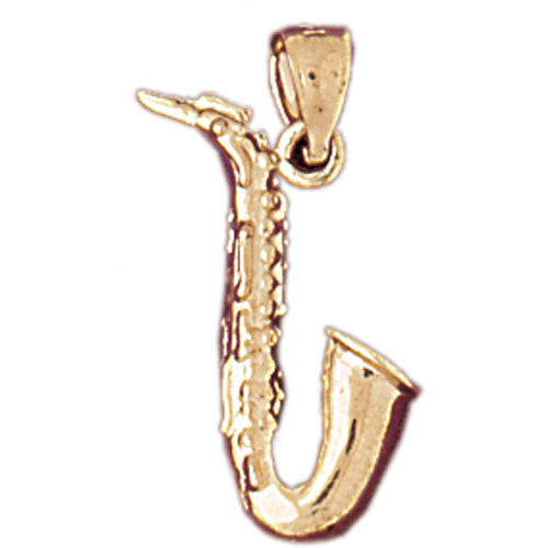 14K GOLD MUSIC CHARM - SAXOPHONE #6161