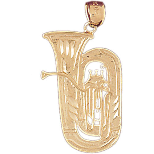 14K GOLD MUSIC CHARM - TENOR HORN #6181