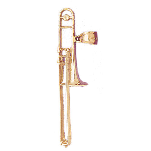 14K GOLD MUSIC CHARM - TROMBON SLIDE #6170