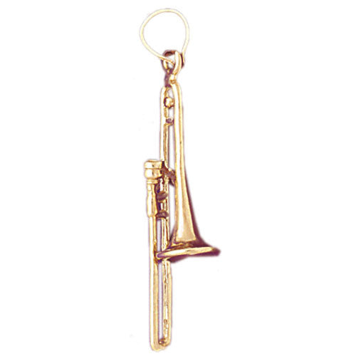 14K GOLD MUSIC CHARM - TROMBON SLIDE #6171